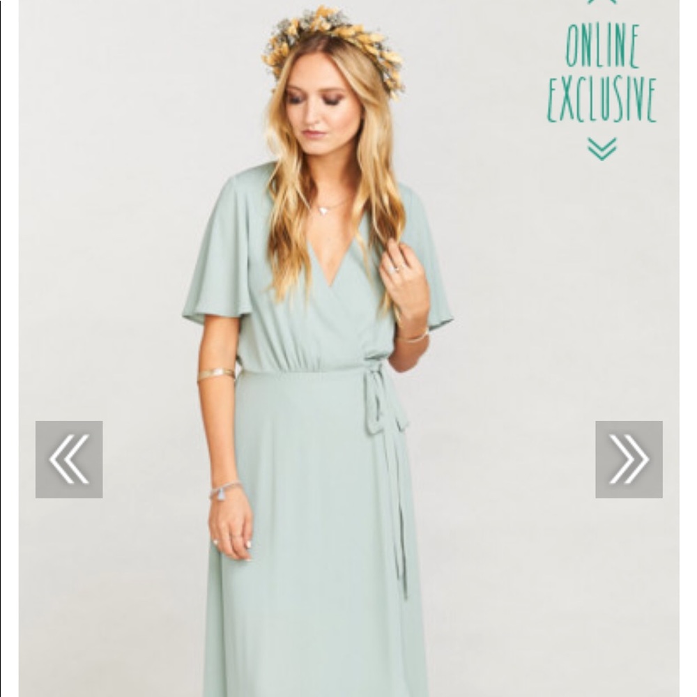 Show Me Your Mumu Sophia Wrap Dress SAGE-XL